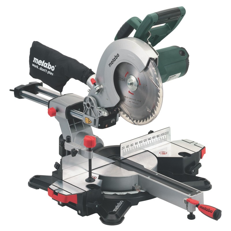 Ingletadora y tronzadora telescópica Metabo KGS 254 M con función de tracción Ingletadora y tronzadora telescópica Metabo KGS 254 M con función de tracción