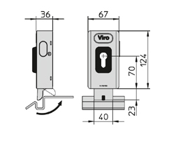 Cerradura eléctrica Viro V06