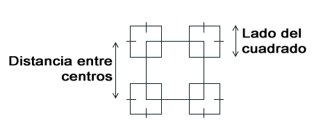 Chapa perforada cuadrada