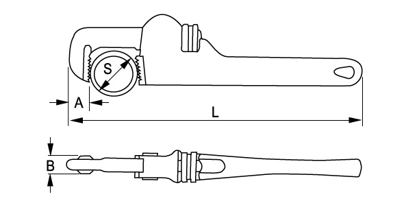 Llave stillson aluminio