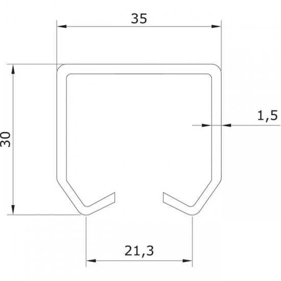 Riel para puerta corredera