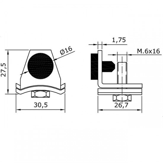 Tope para puerta corredera