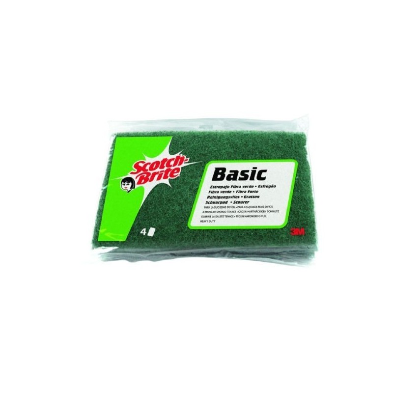 Estropajo fibra verde Scotch-Brite Basic.