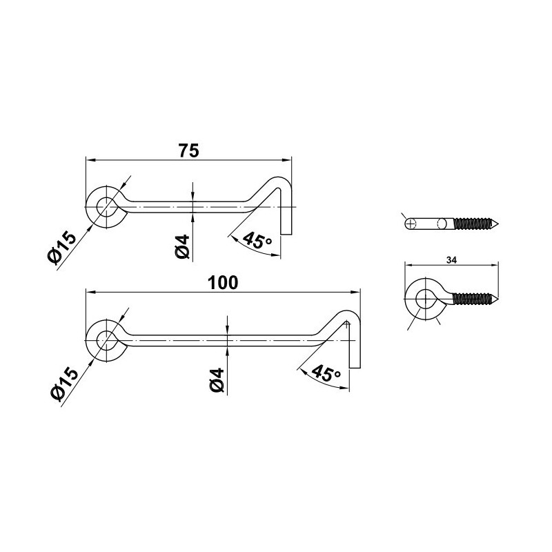 Aldabilla zincada Amig Modelo 5