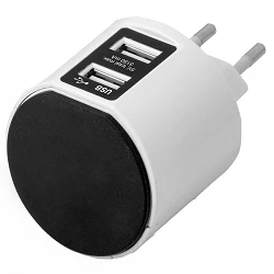 Adaptador con 2 puertos USB y soporte extraíble Simon Brico