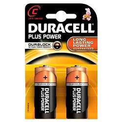 Pilas alcalinas Duracell LR14 C. Blister de 2.