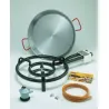 Kit para paella con paellero, paellera y accesorios para bombona de butano