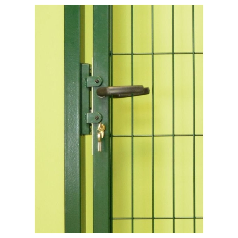 Puerta Basic verde con cerradura