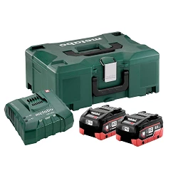 Combo Basic Set de 2 baterías 18V 8.0 Ah + cargador Metabo