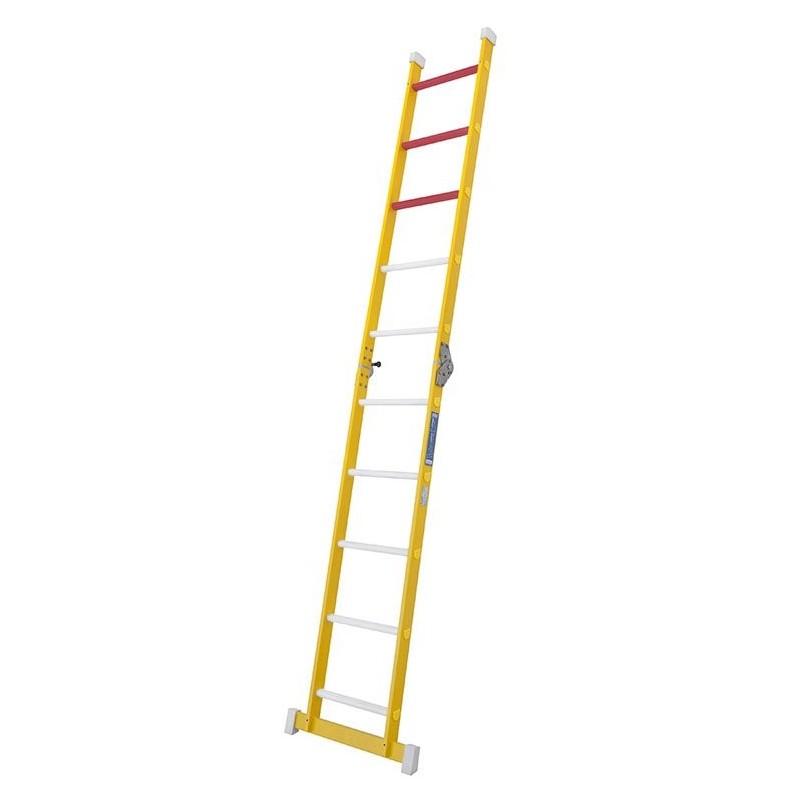 Escalera de fibra de 1 tramo plegable