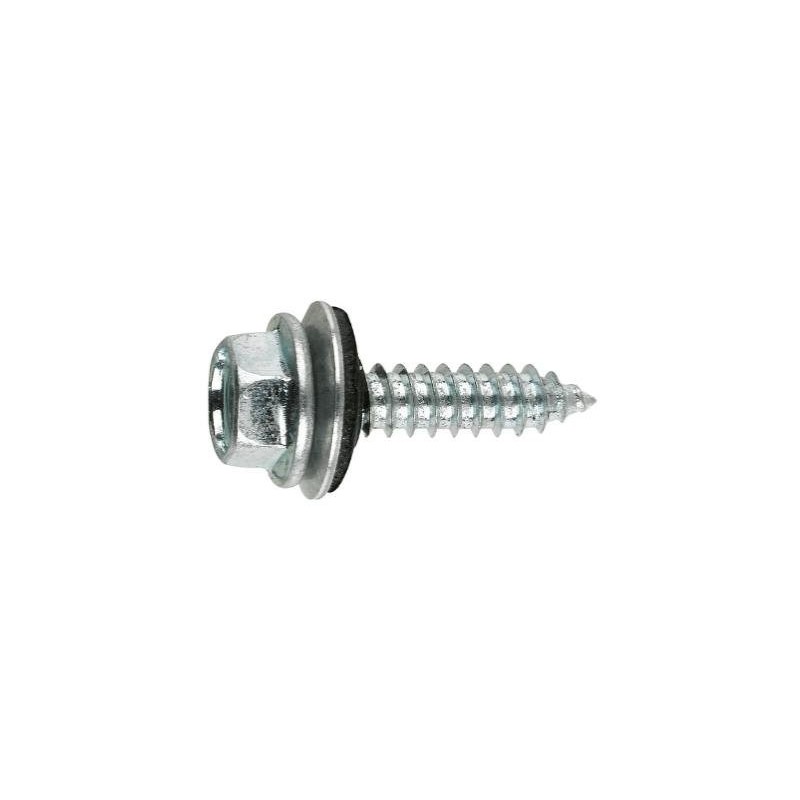 Tornillo rosca chapa con cabeza hexagonal y arandela de acero-EPDM