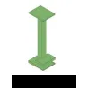 SOPORTE CUADRADO 90 CM. ALTO NEGRO