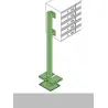 SOPORTE BRAZO Lateral quadr. plata (60X60 mm.) Ud