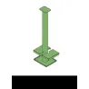 SOPORTE REDONDO 90 CM. ALTO NEGRO