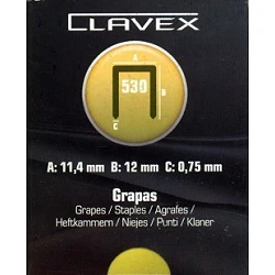 Grapas Clavex 530. Caja de...