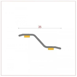 Tapajuntas de aluminio con diferencia de nivel 7-14 mm. autoadhesivo