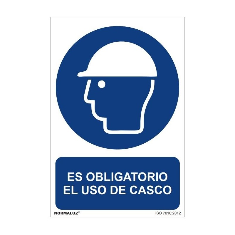 Señal de uso de casco obligatorio