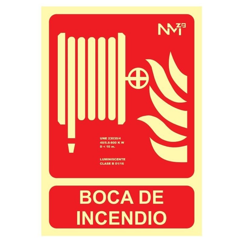 Señal de boca de incendios