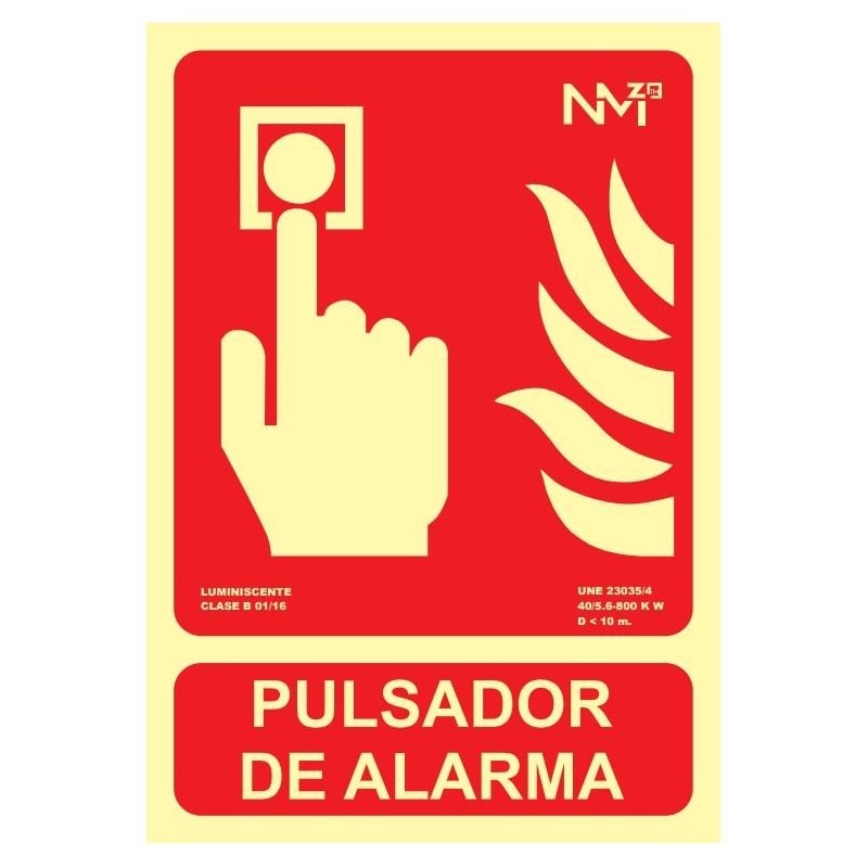 Señal de pulsador de alarma