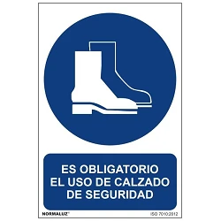 Señal de "Obligatorio el uso de calzado de seguridad"
