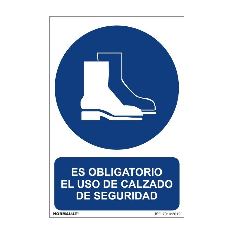 Señal de Obligatorio el uso de calzado de seguridad