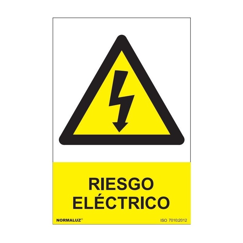 Señal de riesgo eléctrico 30 x 21 cm.