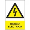 Señal de riesgo eléctrico 30 x 21 cm.