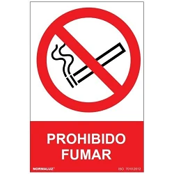Señal de prohibido fumar 30 x 21 cm.