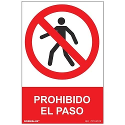 Señal de prohibido el paso