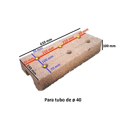 Base de hormigón para valla móvil