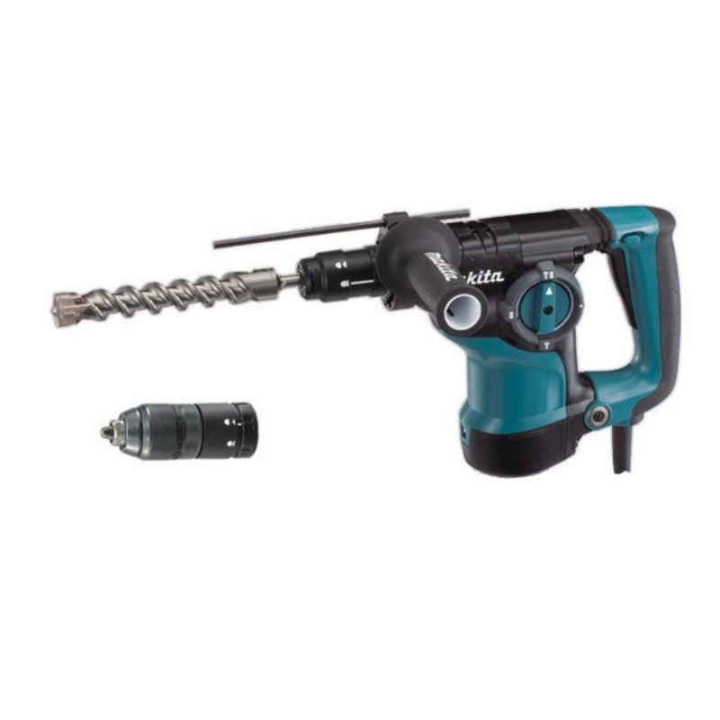 Martillo combinado Makita HR2811FT con portabrocas automático