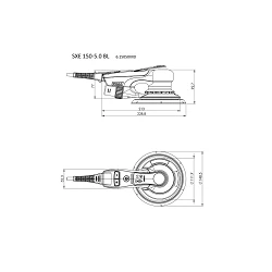 Lijadora excéntrica SXE 150-5 BL