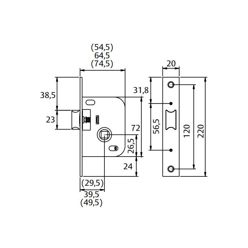 Cerradura tesa 2005/40 HL