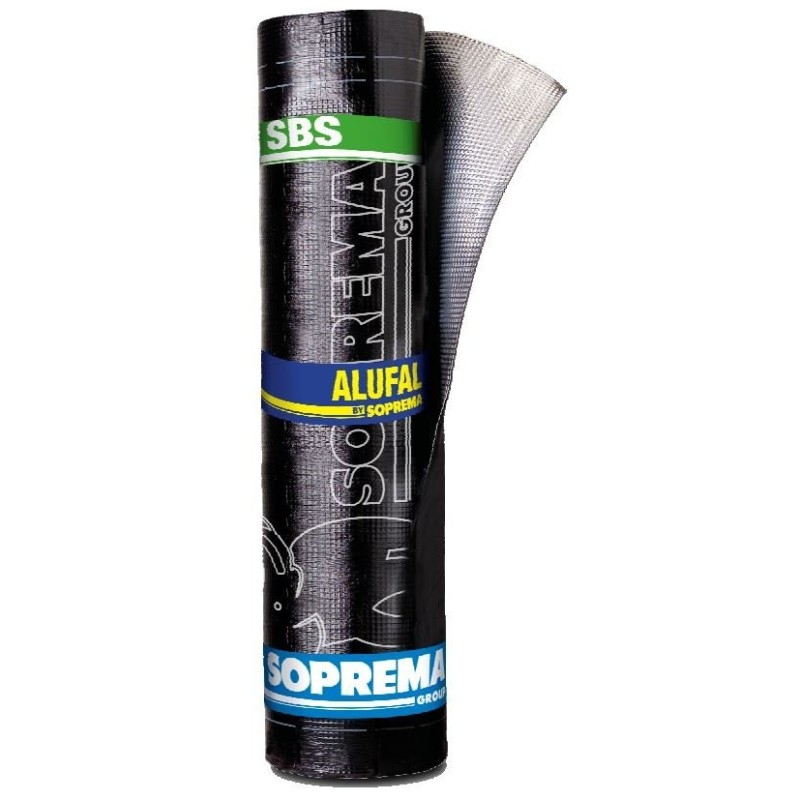 Rollo de tela impermeabilizante Alufal SBS 1 x 13 m. 3Kg/m2