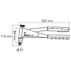 Remachadora manual T-105 para tuercas de Bralo