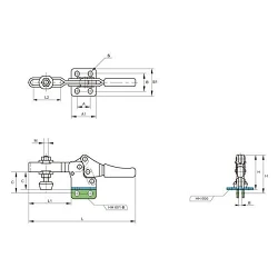 Brida Kakuta de brazo horizontal HH 600