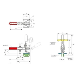 Brida Kakuta de apriete vertical HV 150