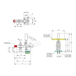 Brida Kakuta de apriete vertical HV 250 U