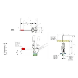 Brida Kakuta de apriete vertical HV 350