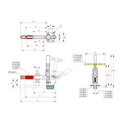 Brida Kakuta de apriete vertical HV 450