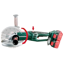 Combo set Metabo con amoladora angular de batería WPB 36-18, amoladora WB 18 LTX y 4 baterías LiHD