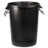 Cubo de basura negro sin tapa de 100 litros