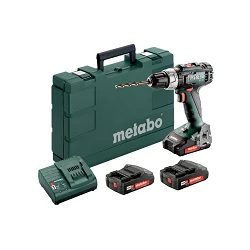 Set de taladro atornillador de batería Metabo BS 18 L con 3 baterías y cargador