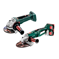 Combo set Metabo con amoladora angular de batería WPB 36-18, amoladora WB 18 LTX y 4 baterías LiHD