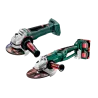 Combo set Metabo con amoladora angular de batería WPB 36-18, amoladora WB 18 LTX y 4 baterías LiHD