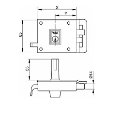 Cerradura Azbe niquel 6-10 Dcha. HS