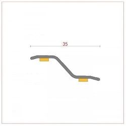 Tapajuntas de aluminio con diferencia de nivel 7-14 mm. autoadhesivo