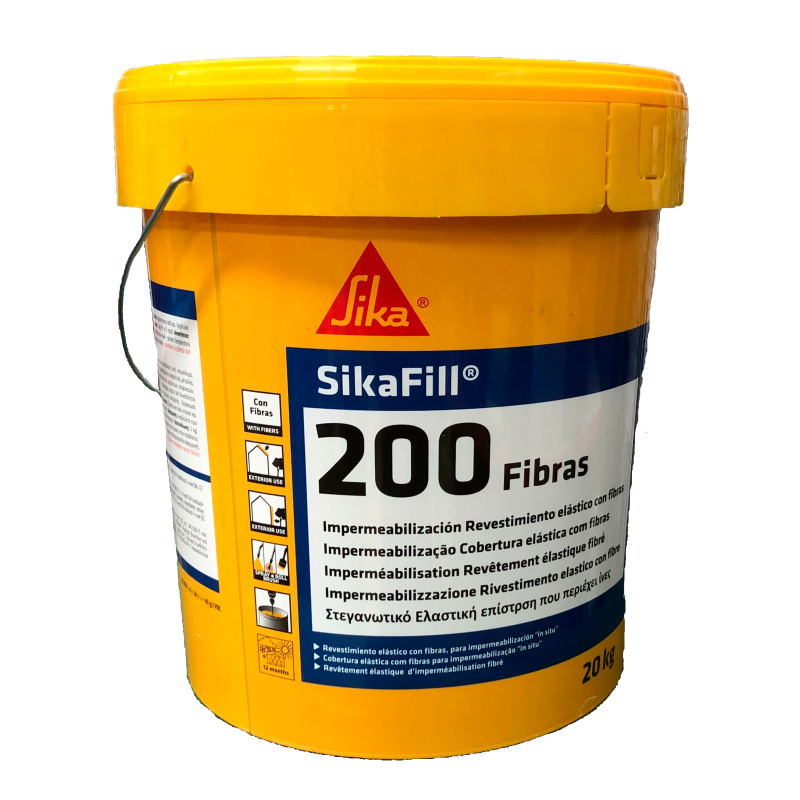 Sikafill 200 Revestimiento elástico con fibras para impermeabilización
