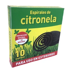 Espiral citronela antimosquitos 10 uds