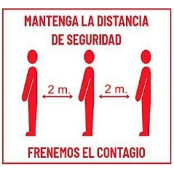 Cartel de distancia de seguridad